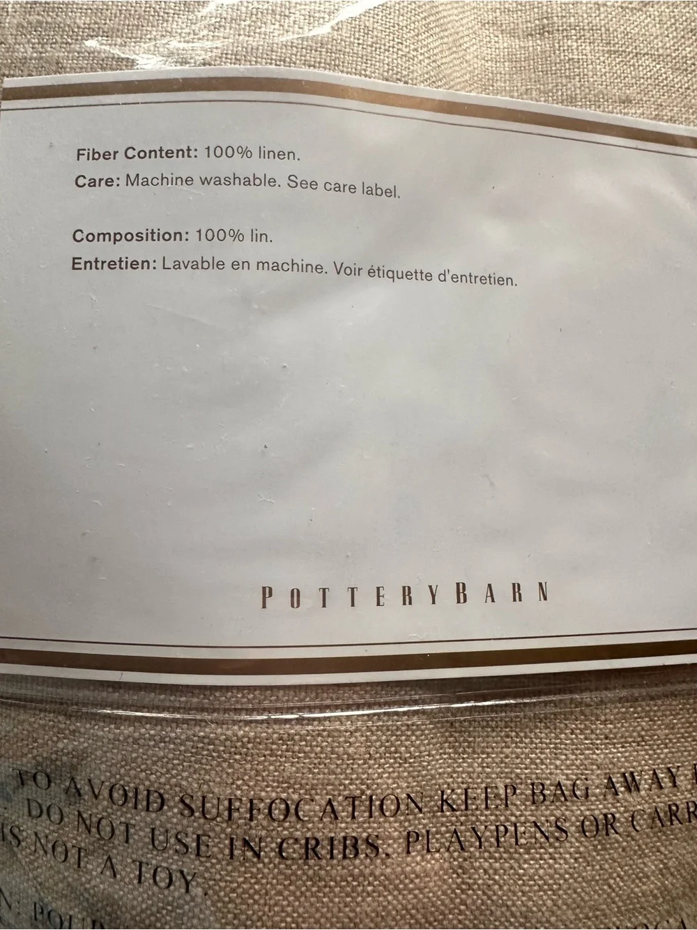 Pottery Barn Lewis Headboard Slipcover - Linen